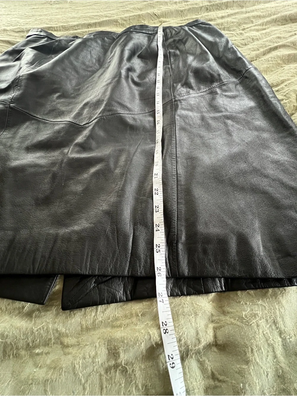 Vintage 90’s Grunge Alternative Punk Jon Lawrence Genuine Black Leather Skirt